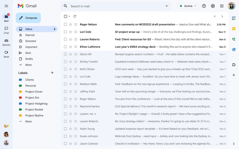 Giao diện mới của Gmail hiện đang được triển khai cho tất cả mọi người