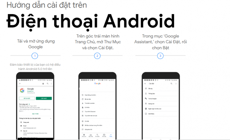 Google Assistant tiếng Việt