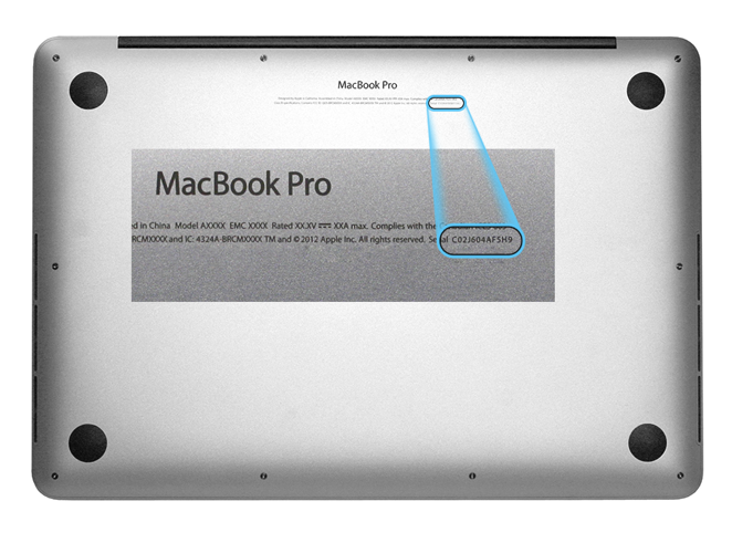 Kiểm tra serial Macbook