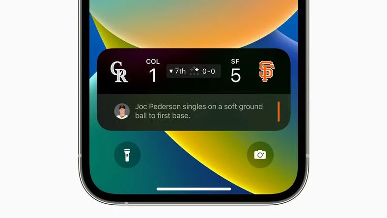 iOS 16 Live Activities Sports MLB