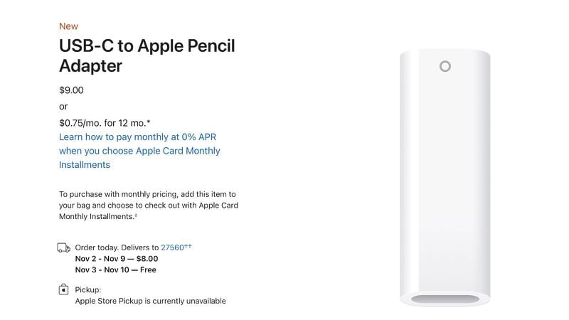 Bộ chuyển đổi USB-C to Apple Pencil