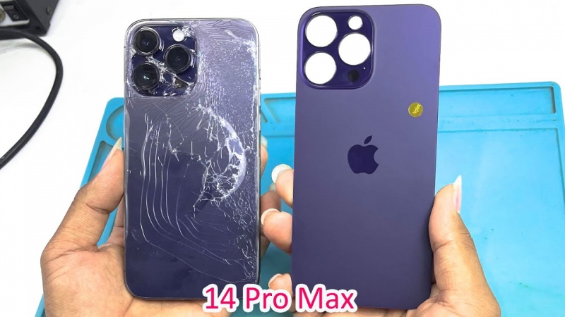 iphone 14 pro max nứt vỡ mặt lưng