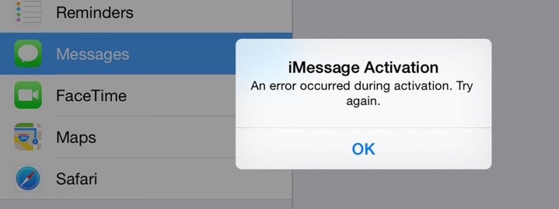  Lỗi kích hoạt facetime trên iPad