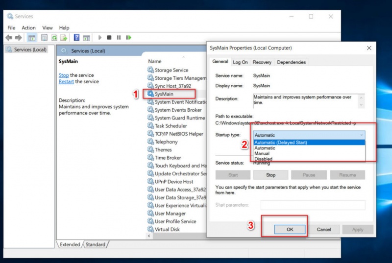 What is SysMain/Superfetch service and how to enable it in Windows 10