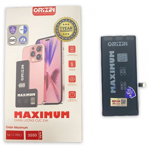Pin iPhone 11 chính hãng Orizin Max đáp ứng tiêu chuẩn quốc tế, dễ dàng chơi game dung lượng cao