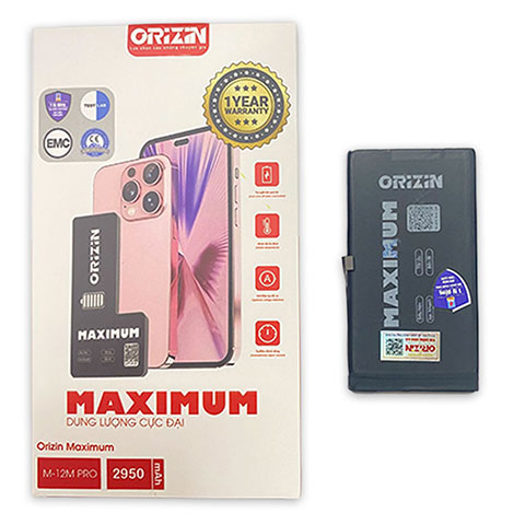 Pin iPhone 12 mini Orizin có dung lượng cao và thời gian sử dụng từ 8 - 9 tiếng