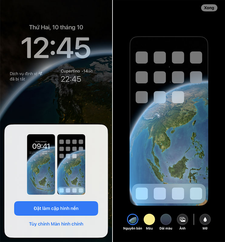 Cách đặt hình nền khác nhau trên màn hình khóa và màn hình chính của iPhone