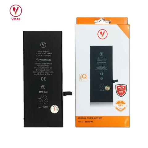 Thay pin VMAS iPhone 11 chính hãng dung lượng chuẩn